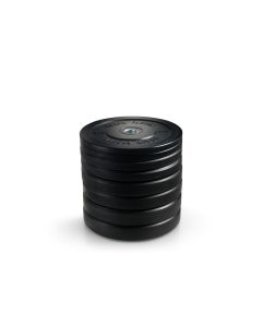 Again Faster Virgin rubber bumper plates - 100kg of weights in a stack
