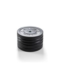 Again Faster Virgin rubber bumper plates - 60kg of weights in a stack