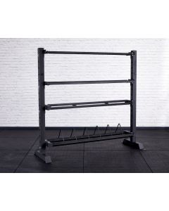 Competition Storage Rack - Tall and Wide - Angled View