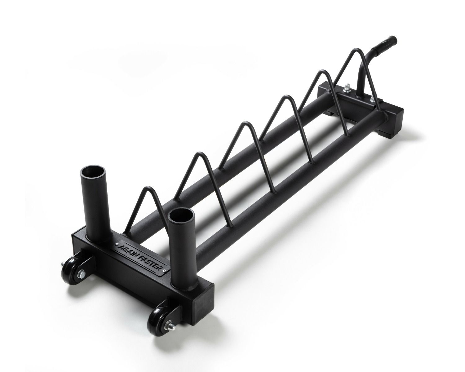 Details about   Horizontal Barbell Bumper Plate Rack Holder Olympic Bar Storage Rack w/ wheels 