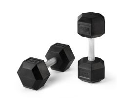 Rubber Coated Hexhead Dumbbells – 12.5KG (pair)