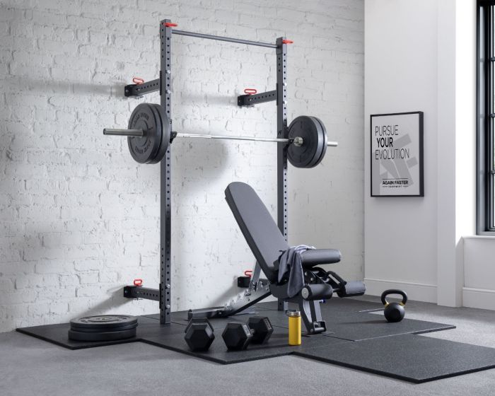 Space saving bench press sale