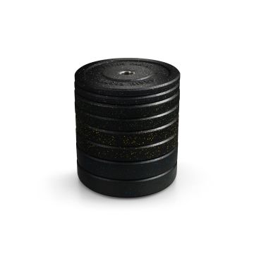 Again Faster Crumb rubber bumper plates - 100kg of plates in a stack