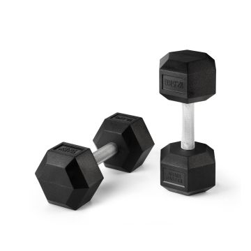 Rubber Coated Hexhead Dumbbells – 12.5KG (pair)