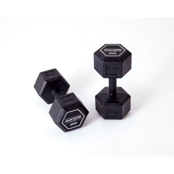 Again Faster Rubber Handle Hex Dumbbells 