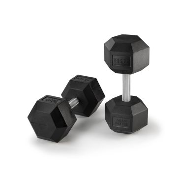 Rubber Coated Hexhead Dumbbells – 22.5KG (pair)