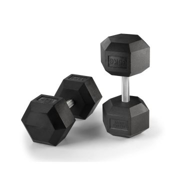 Rubber Coated Hexhead Dumbbells – 35KG (pair)