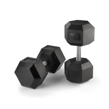 Rubber Coated Hexhead Dumbbells – 42.5KG (pair)