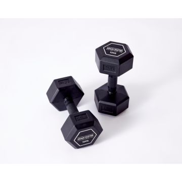 Again Faster Rubber Handle Hex Dumbbells 