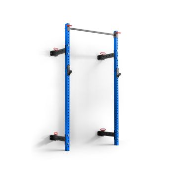 Again Faster Wall Mounted Folding Squat Rack - Blue