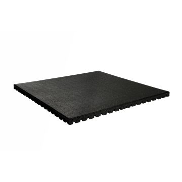 Again Faster® 1m x 1m x 43mm Rubber Gym Flooring High Impact Tile