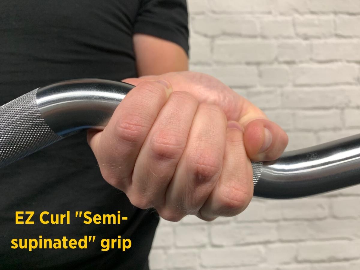 Semi-Supinated EZ Curl Grip
