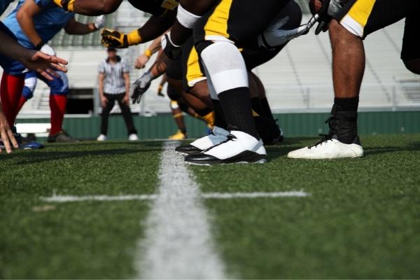 American Football Players trained with a prowler